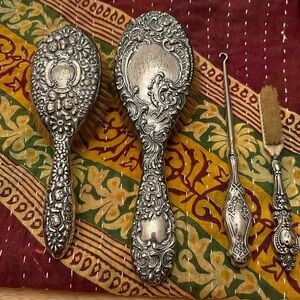 Sterling Victorian Vanity Items